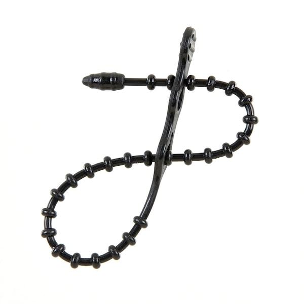 8-in  Double Loop Beaded 50-lb, Black, 15 Speciality Tie